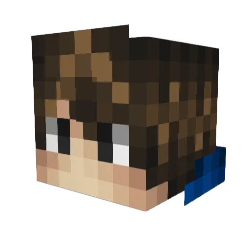 Ragindzn Minecraft avatar head, 3D render