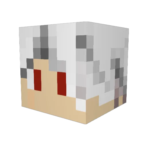 RagingAnton Minecraft avatar head, 3D render