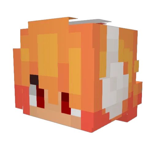 RagingBlaze1216 Minecraft avatar head, 3D render