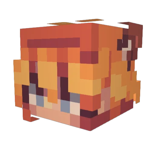 RagingBone69er Minecraft avatar head, 3D render