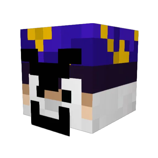 RagingHampster Minecraft avatar head, 3D render