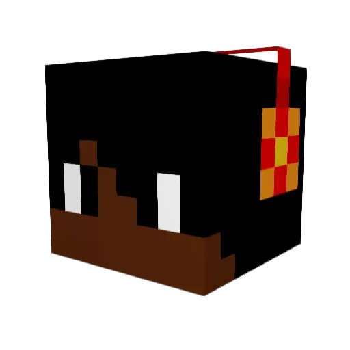 RagingLight Minecraft avatar head, 3D render