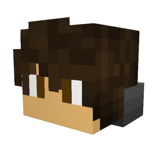 RagingPlayer52 Minecraft avatar head, 3D render