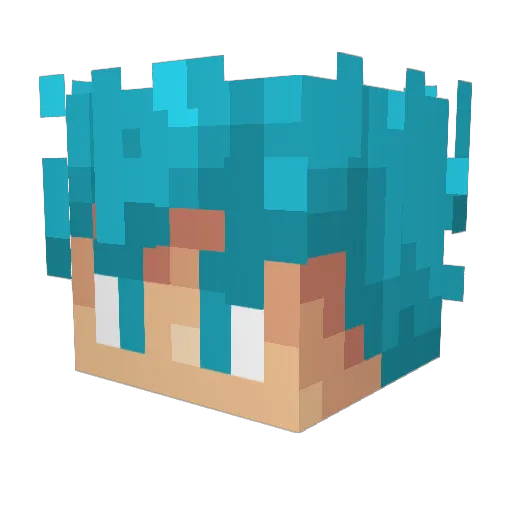 RagingRadix Minecraft avatar head, 3D render