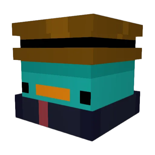 RagingRocker11 Minecraft avatar head, 3D render