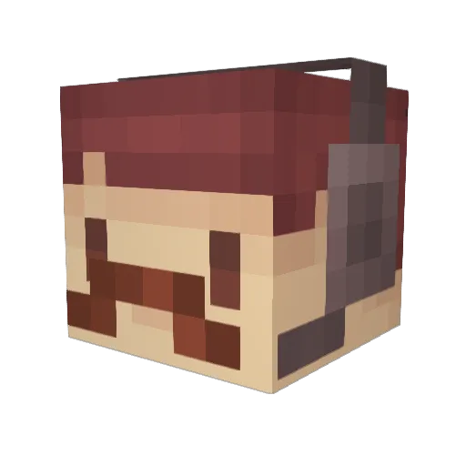 Raging_Minecraft Minecraft avatar head, 3D render