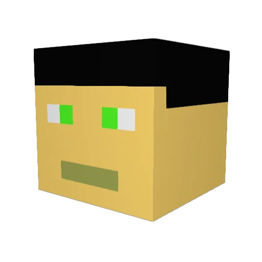 Raging_Sea_01 Minecraft avatar head, 3D render