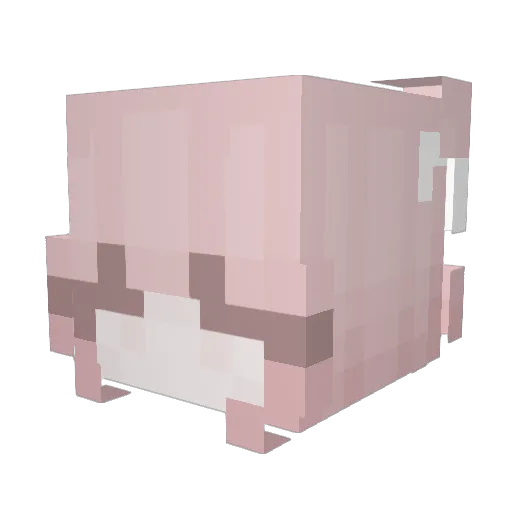 Ragings Minecraft avatar head, 3D render