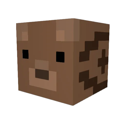 Ragingursa Minecraft avatar head, 3D render
