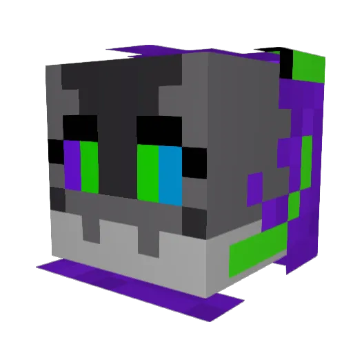 Ragingvegeta20 Minecraft avatar head, 3D render