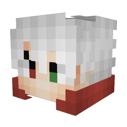 RagnaKisaragi Minecraft avatar head, 3D render
