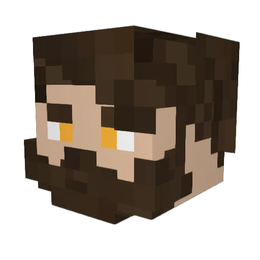 Ragnalll Minecraft avatar head, 3D render