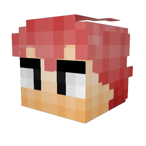 Ragnarex Minecraft avatar head, 3D render