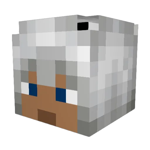 Ragnarey Minecraft avatar head, 3D render