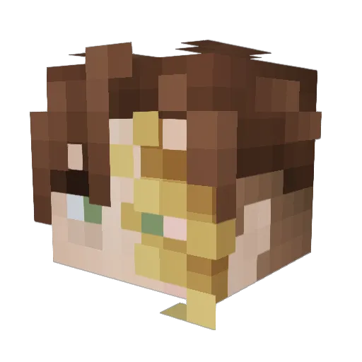 RagnarokM Minecraft avatar head, 3D render