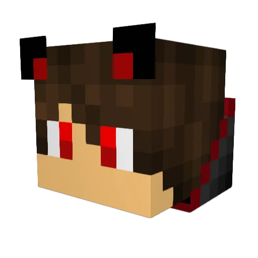 Ragnin05 Minecraft avatar head, 3D render