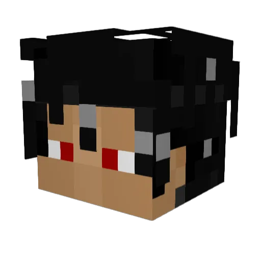 Ragnors Minecraft avatar head, 3D render