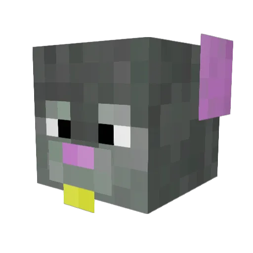 RagonDingue Minecraft avatar head, 3D render