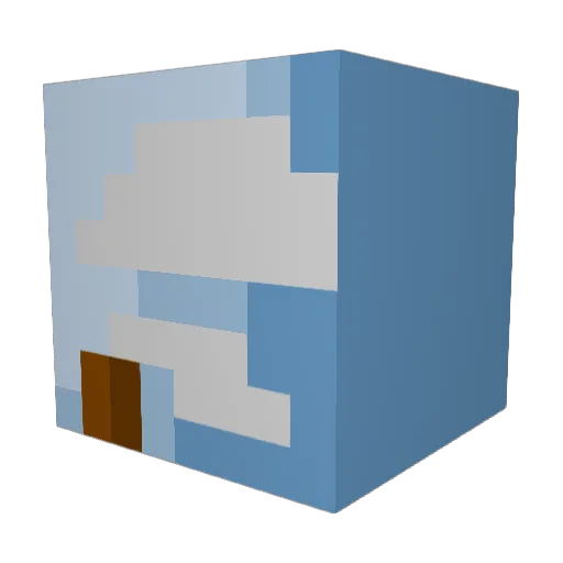 Rags43 Minecraft avatar head, 3D render