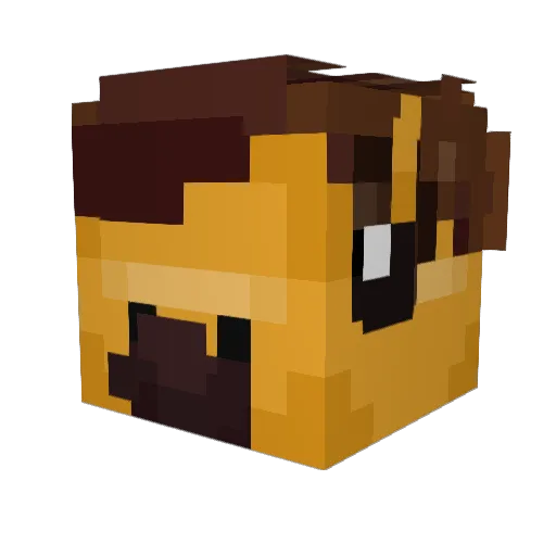 RagsT Minecraft avatar head, 3D render
