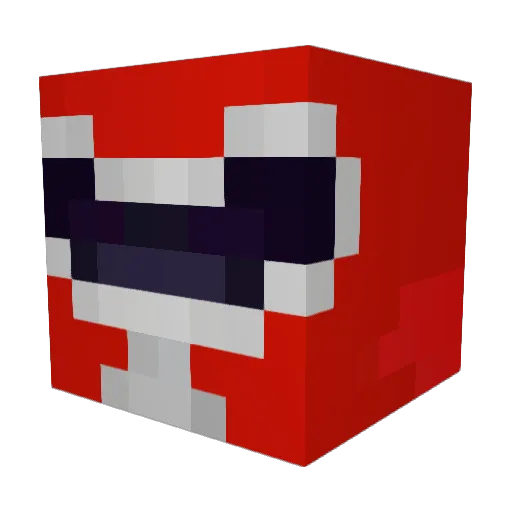 RagsToRudy Minecraft avatar head, 3D render