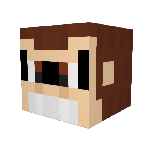 RaguBigBisso Minecraft avatar head, 3D render