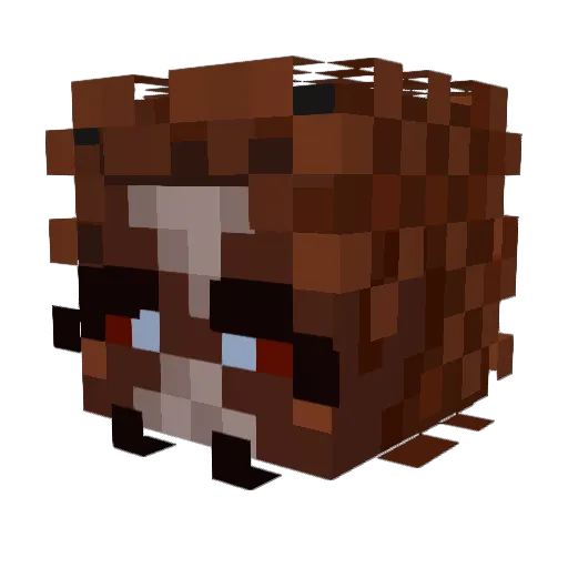 Raguell Minecraft avatar head, 3D render