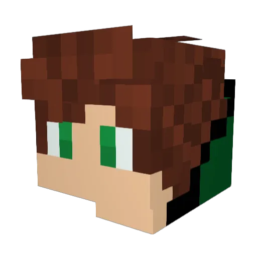 Ragustin Minecraft avatar head, 3D render
