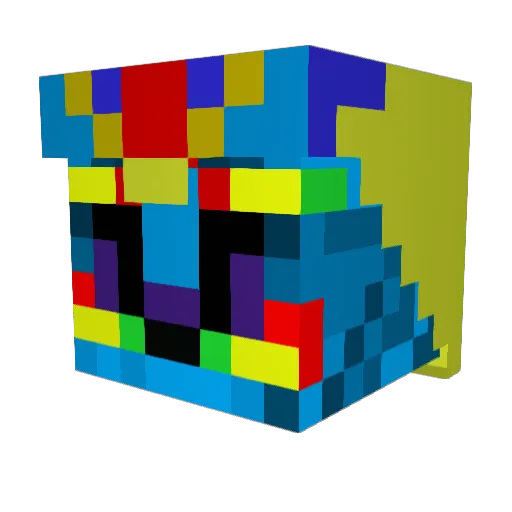 RahN_blueLight Minecraft avatar head, 3D render