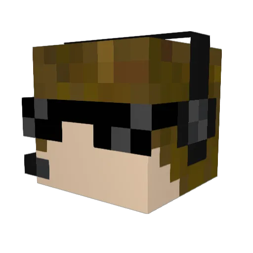 Rahamies Minecraft avatar head, 3D render