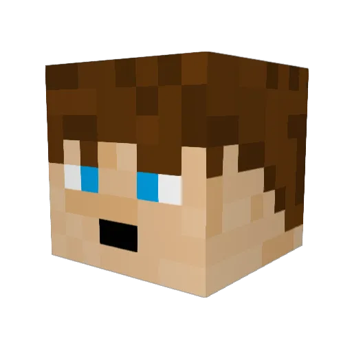 Rahbert99 Minecraft avatar head, 3D render