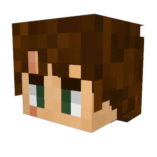 Rahdul Minecraft avatar head, 3D render