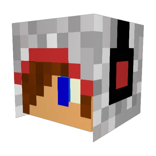 Raheemy Minecraft avatar head, 3D render
