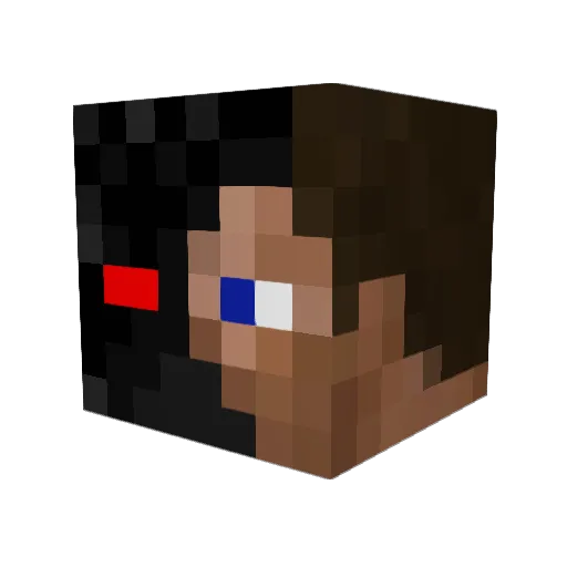 Rahiri Minecraft avatar head, 3D render
