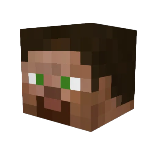 RahkZar Minecraft avatar head, 3D render