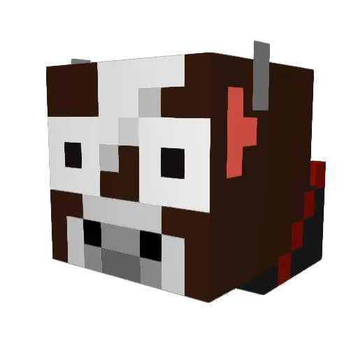 Rahket Minecraft avatar head, 3D render