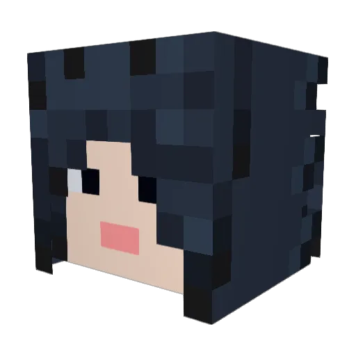 Rahksha Minecraft avatar head, 3D render