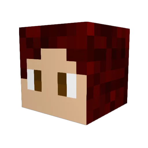 RahmaQamar Minecraft avatar head, 3D render