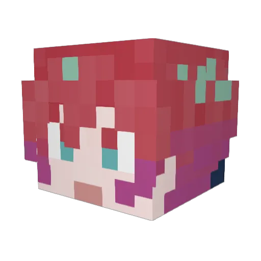 Rahman01 Minecraft avatar head, 3D render