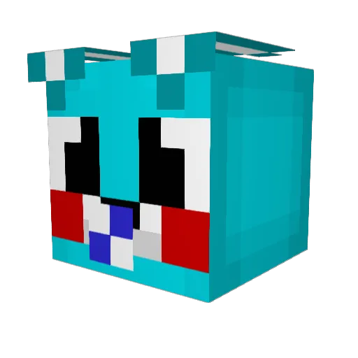 Rahmpunzel Minecraft avatar head, 3D render
