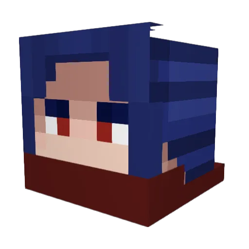 Rahxen Minecraft avatar head, 3D render