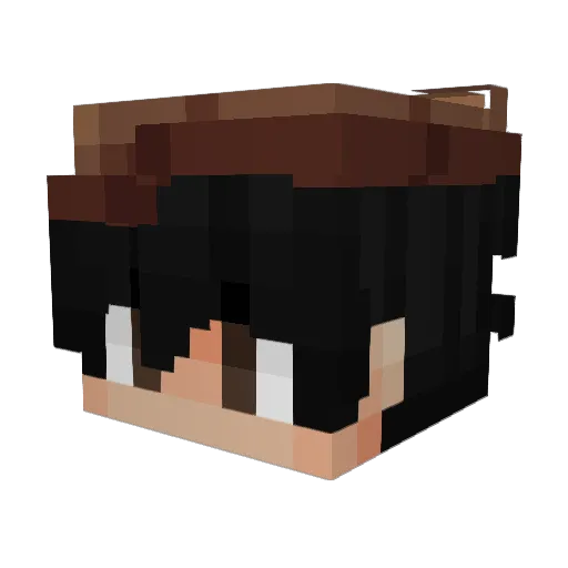 Rahyon_ Minecraft avatar head, 3D render