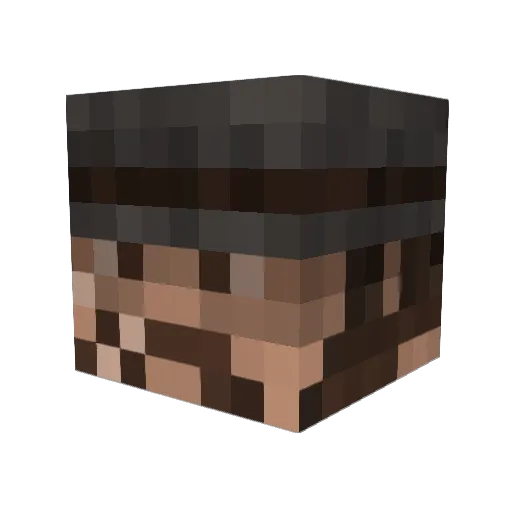 Rahzar Minecraft avatar head, 3D render