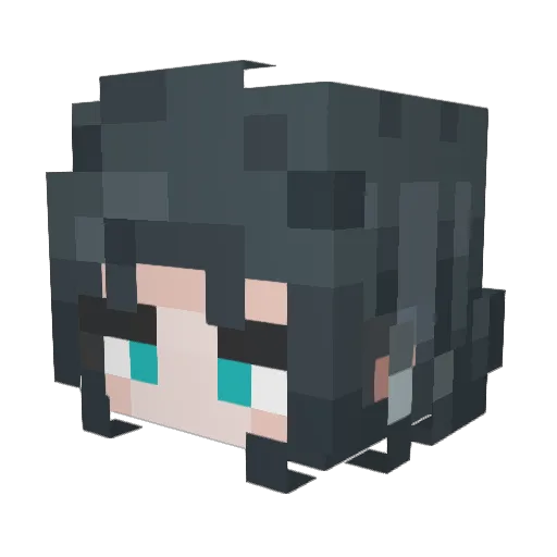 Rai6u Minecraft avatar head, 3D render