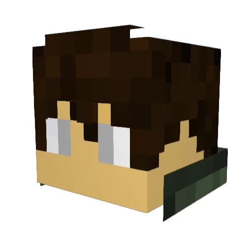 RaiDHighlight Minecraft avatar head, 3D render