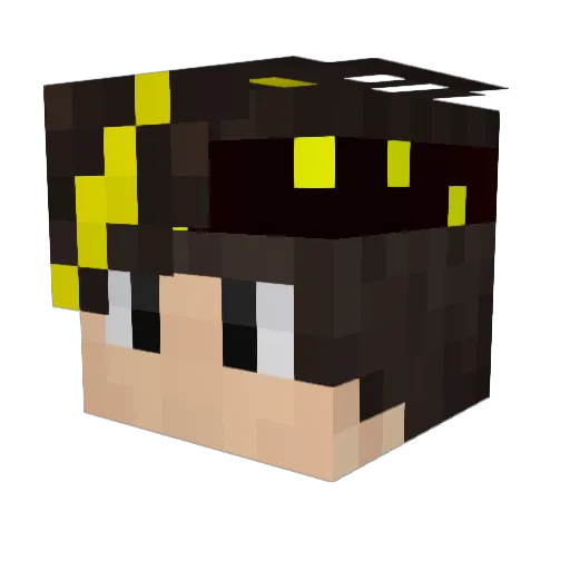 RaiJinL Minecraft avatar head, 3D render