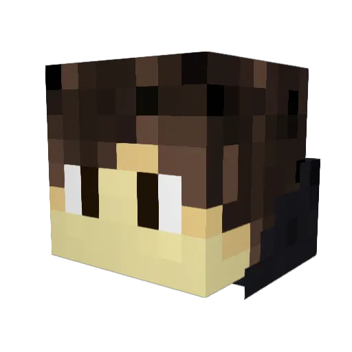 RaiXeor Minecraft avatar head, 3D render