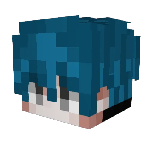 RaiZZel Minecraft avatar head, 3D render