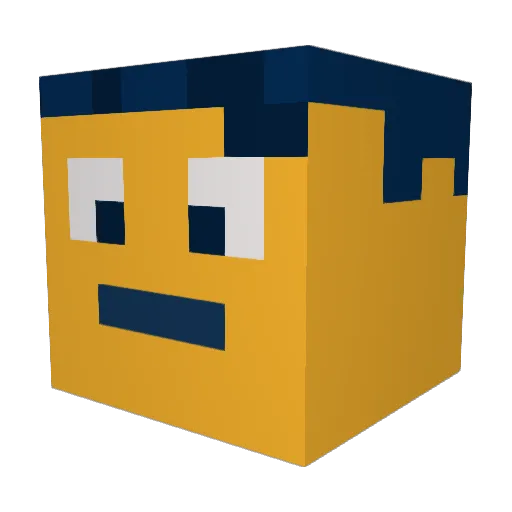 Rai_007 Minecraft avatar head, 3D render