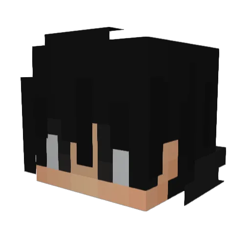 RaiaV3 Minecraft avatar head, 3D render